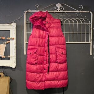 Women's Pink Puffer Vest